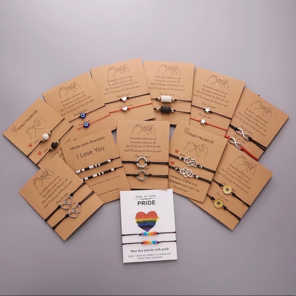 Love Pride Infinity Sunflower Morse Code Bracelets